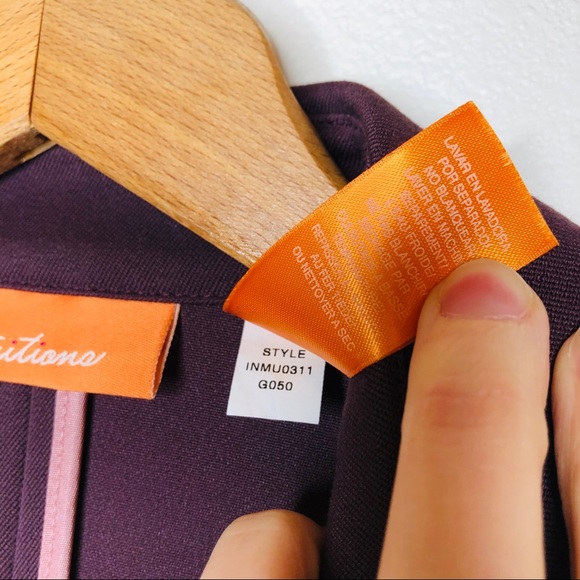 Anthro Intuitions Plum Structured Blazer Unlined 8 - Picture 5 of 6